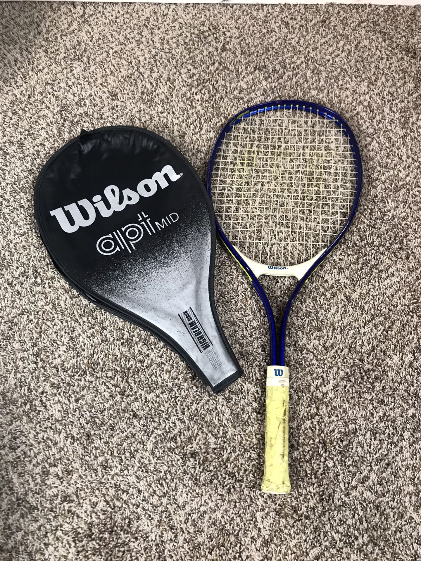 Wilson JR Widebody 25 Metal Tennis Racquet Racket 4" Blue Yellow