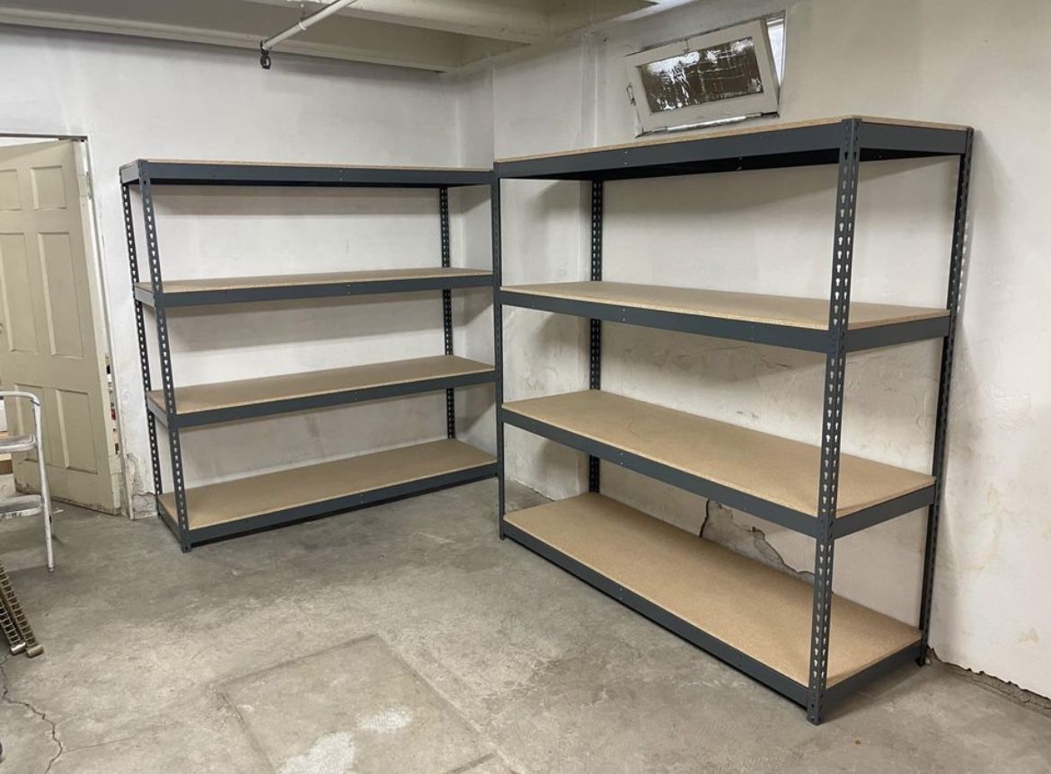 Boltless Racks 72 in W x 24 in D Boltless Storage Shelves Stronger than Homedepot And Lowes Delivery Available
