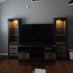 Ashley Furniture 2 Tone Entertainment Center