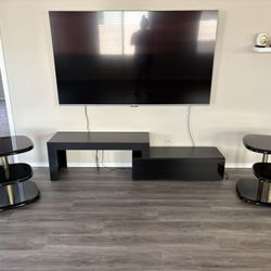Entertainment Center + Two Side Tables – Excellent Condition