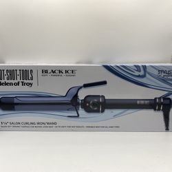 Hot Shot Tools Helen Of Troy Black Ice 1 1/4" Salon Curling Iron/Wand 1627