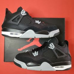 Jordan 4 Black Canvas 