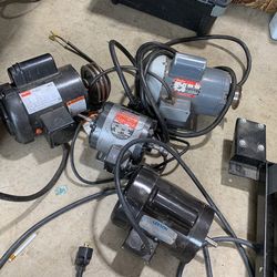 Four refurbished electric motors