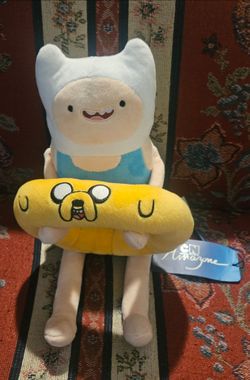 ADVENTURE TIME CART5OON NETWORK AMAZONE STUFFED PLUSH TOY APROX 14"INCHES W/TAGS