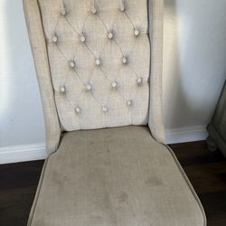 4  Beige Dinning Chairs 