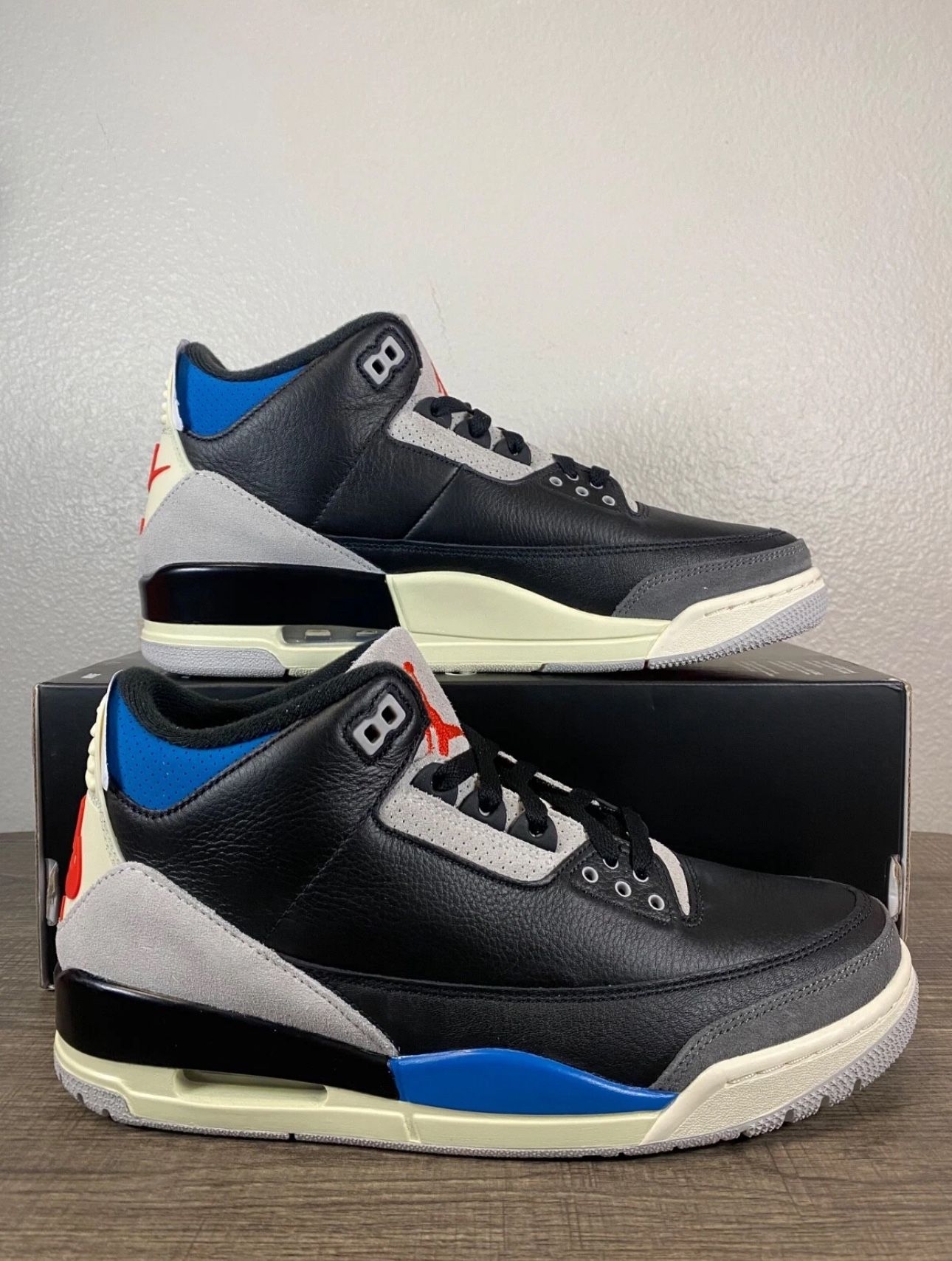 Nike Air Jordan 3 Retro OG Shoes Black Chile Red Gray IB8967-004 Men Size 9 NEW