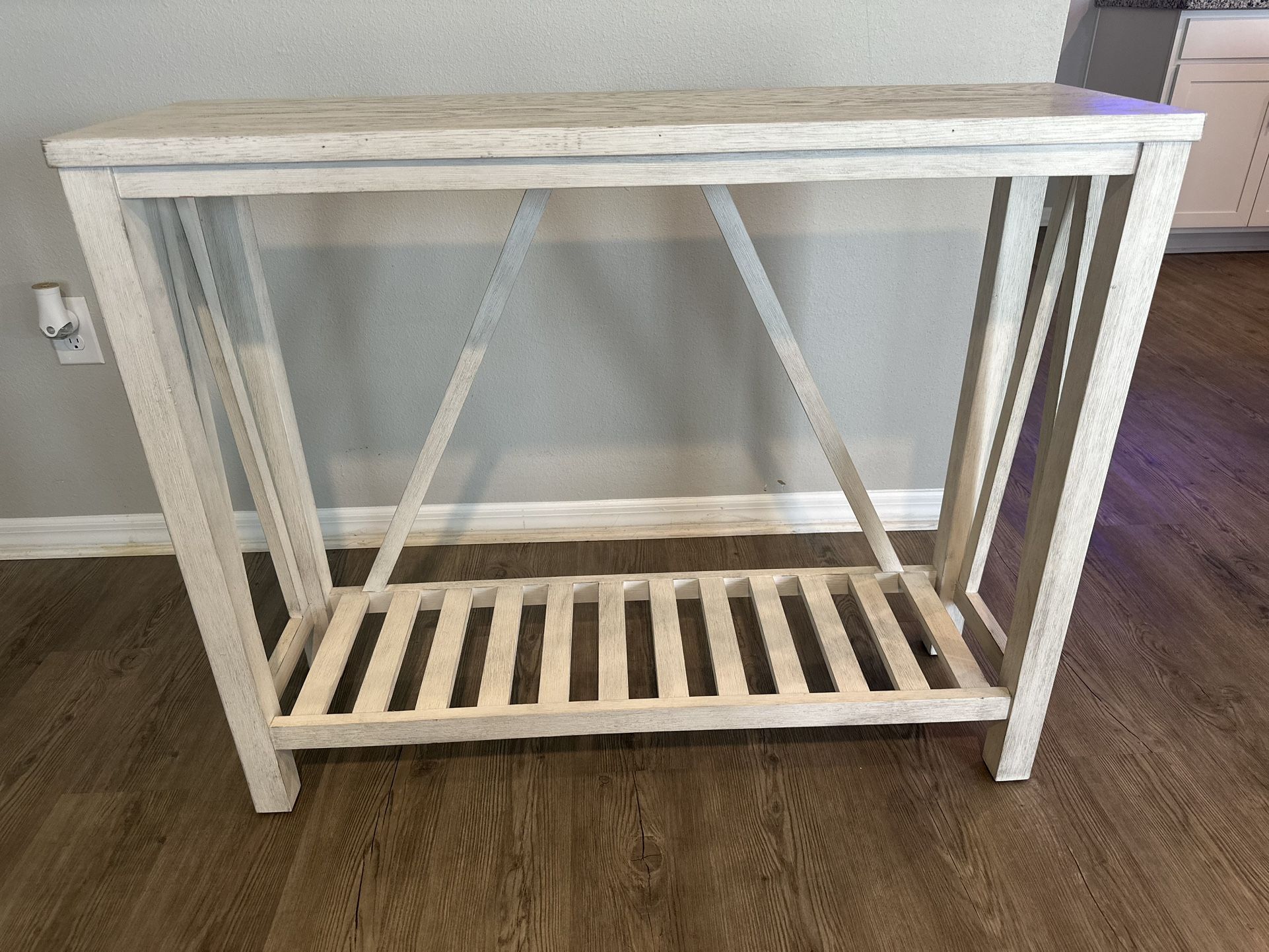 Whitewash Sofa/Console Table