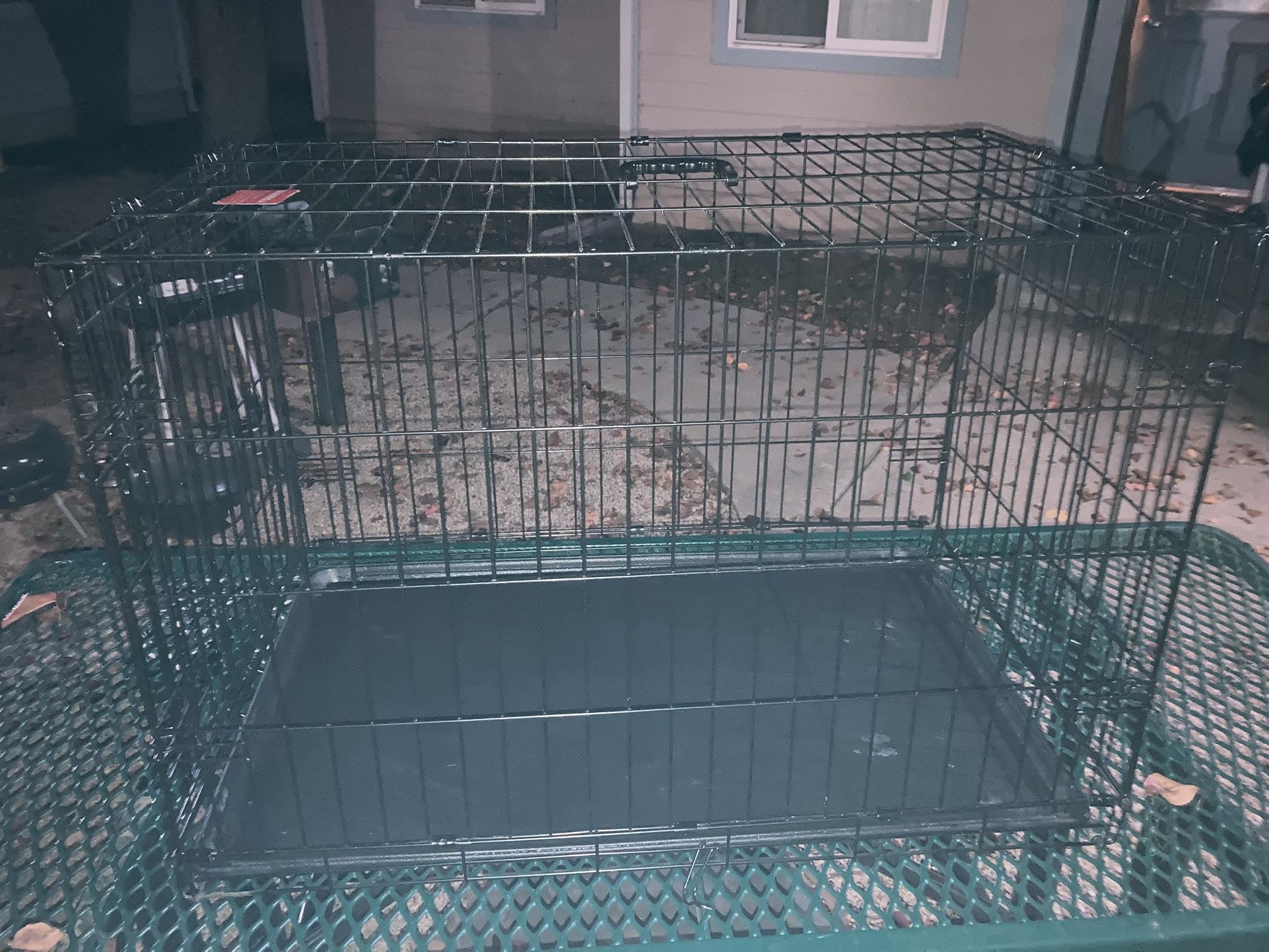 Metal Dog Crate With Custom Cover