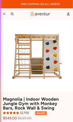 Kids Indoor Jungle Gym  - Avenlur Magnolia 7-in-1