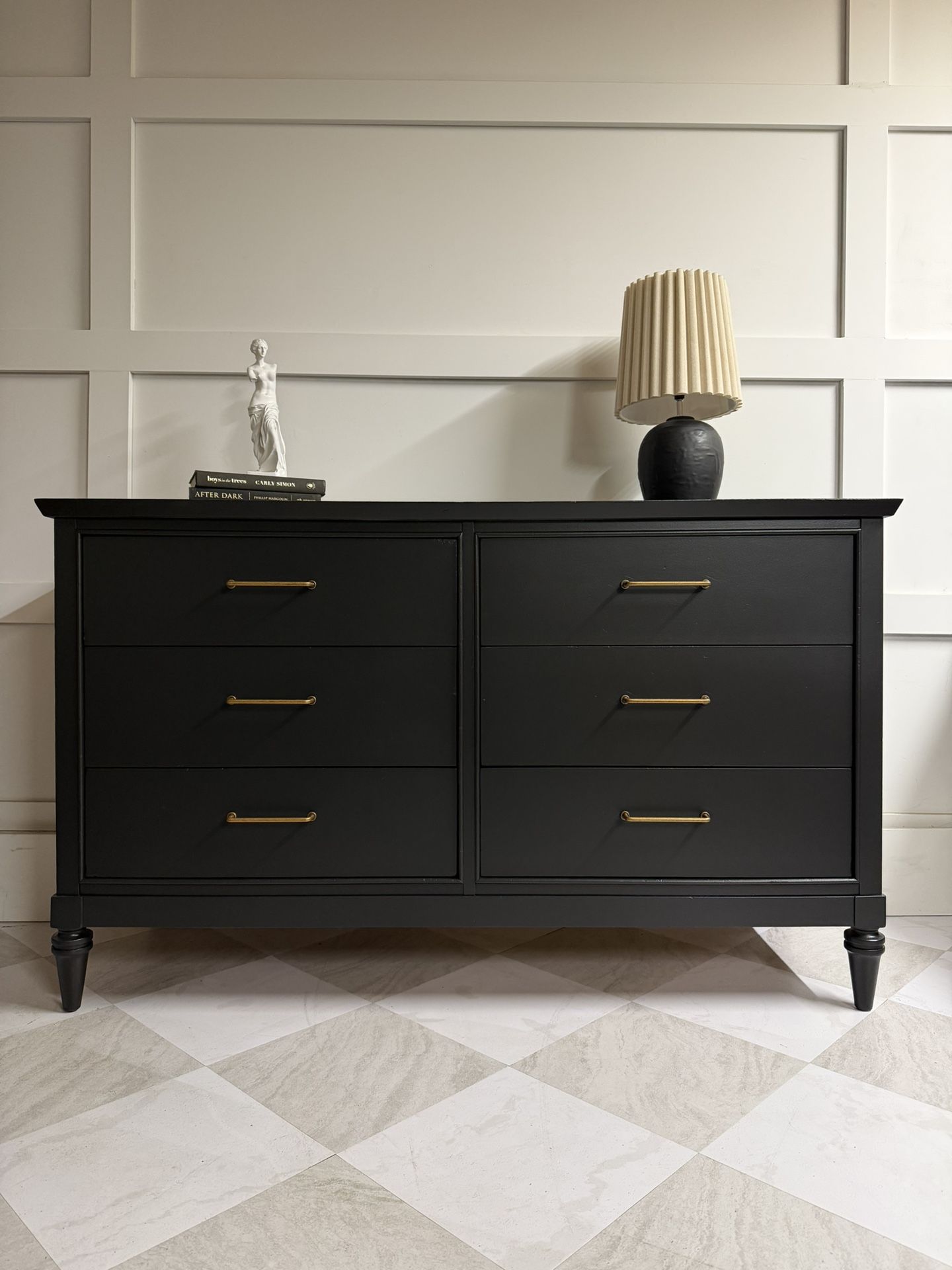 Stanley Refinished Modern Black Timeless Design Dresser / Nursery / TV Stand / Credenza 