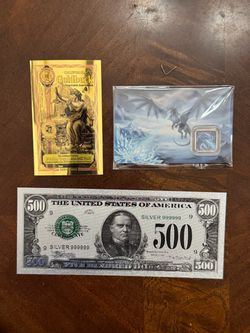 Goldback, Dragon Bar Card & Silver Note Set