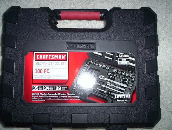 Brand new Craftsman 108 Piece Mechanics Tool set with carry case- $55 (Schererville)