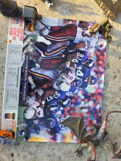 1992 Minnesota viking schedule poster