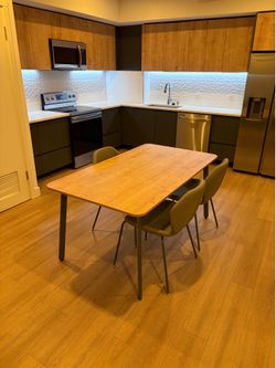 Dining table and chairs