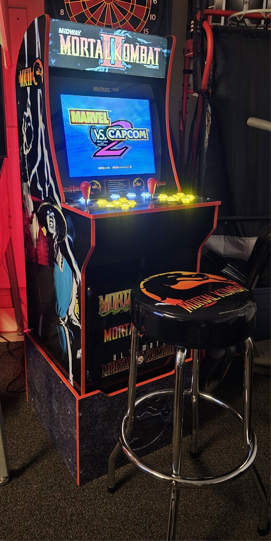 Custom Gaming Mortal Kombat Arcade 1up With Over 7,500 Video Games 