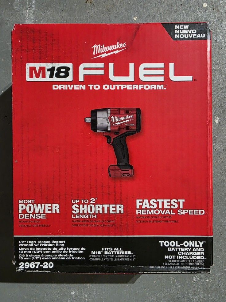 Milwaukee M18 Fuel Impact Wrench ½ High Torque Brand New