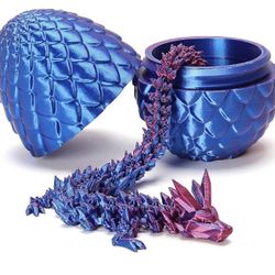 Dragon With Dinosaur Egg, 3D Printed, Gift, Decoration.