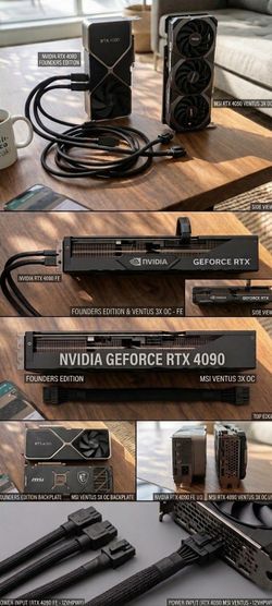 **DUAL NVIDIA GEFORCE RTX 4090 GPU BUNDLE (FOUNDERS EDITION + MSI VENTUS 3X OC)**