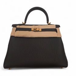 AUTHENTIC BRAND NEW  HERMES KELLY 25 BLACK WITH GOLD HARDWARE