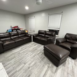 Leather Couches ! Top Grain Leather Couches ! Sofa Loveseat Chair And Ottoman ! Free Delivery