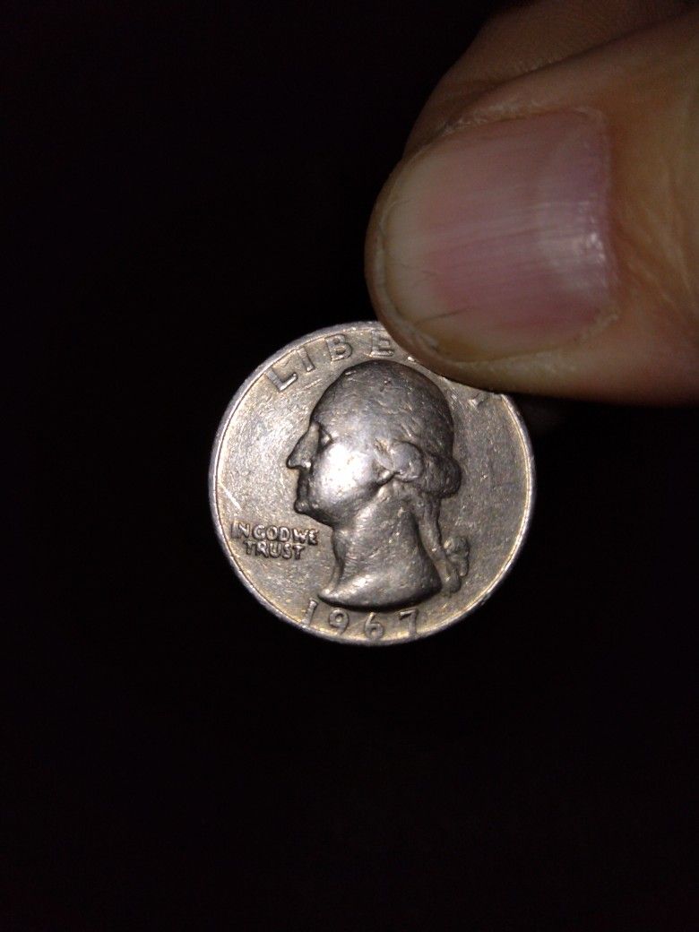 1967 George Washington Quarter With No Mint Mark Error