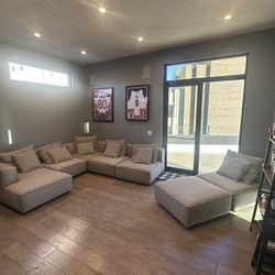 Arhaus Capricorn Grey Coburn Modular Sectional (7 Pieces)