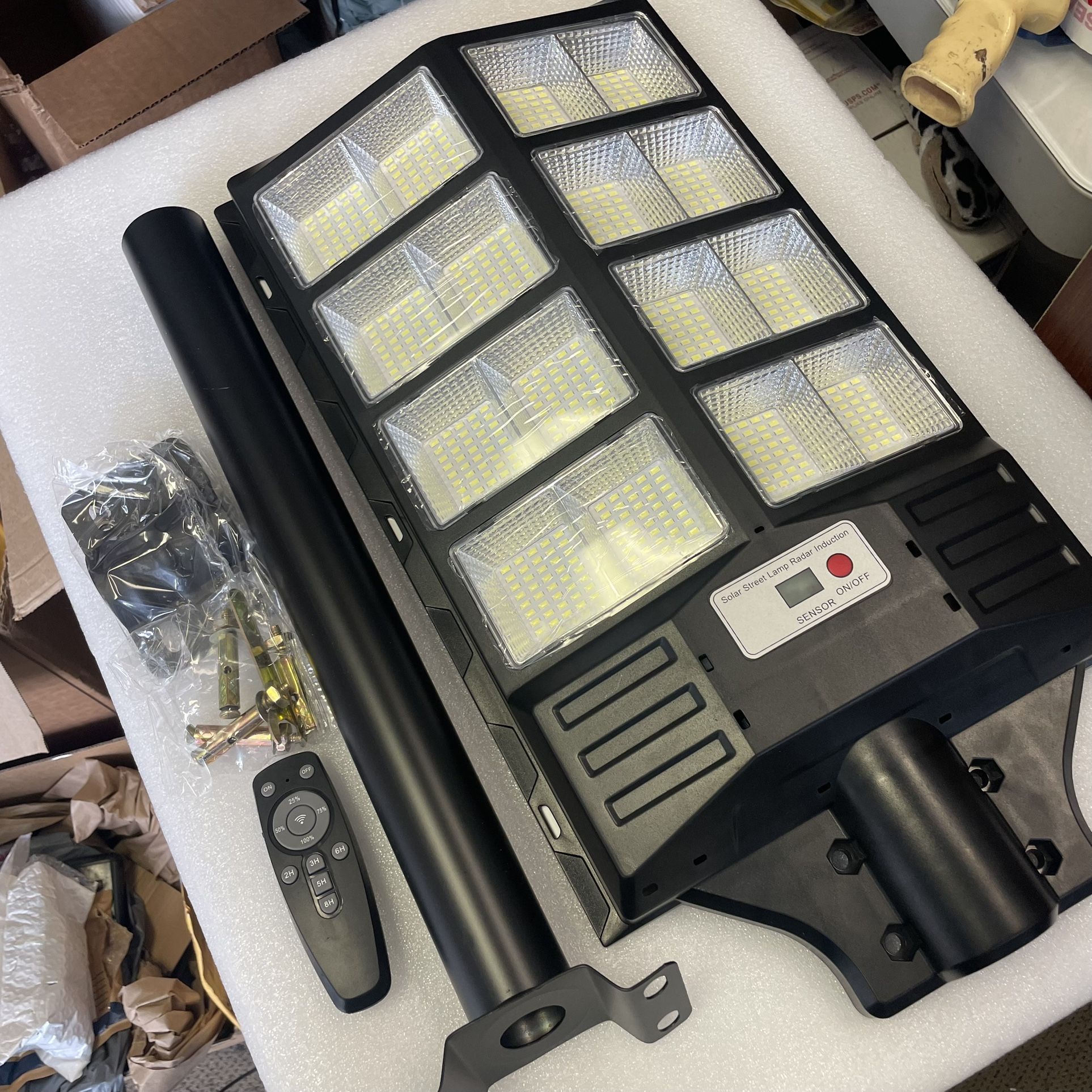 STREET LIGHT - 850 Watts 640 LED Solar Street Light With Post and ...