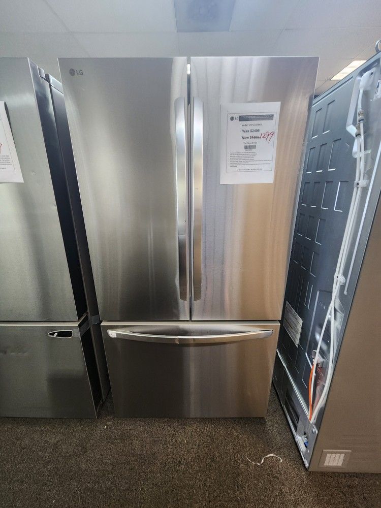 LG 27CF COUNTER DEPTH REFRIGERATOR 1299! 0 DOWN 0% FINANCING! 1YR WARRANTY! 48HR DELIVERY!