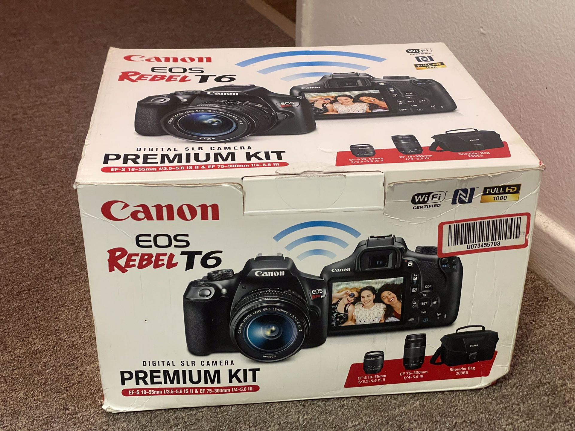 Canon EOS Rebel T6 DSLR Camera Premium Kit - NEW