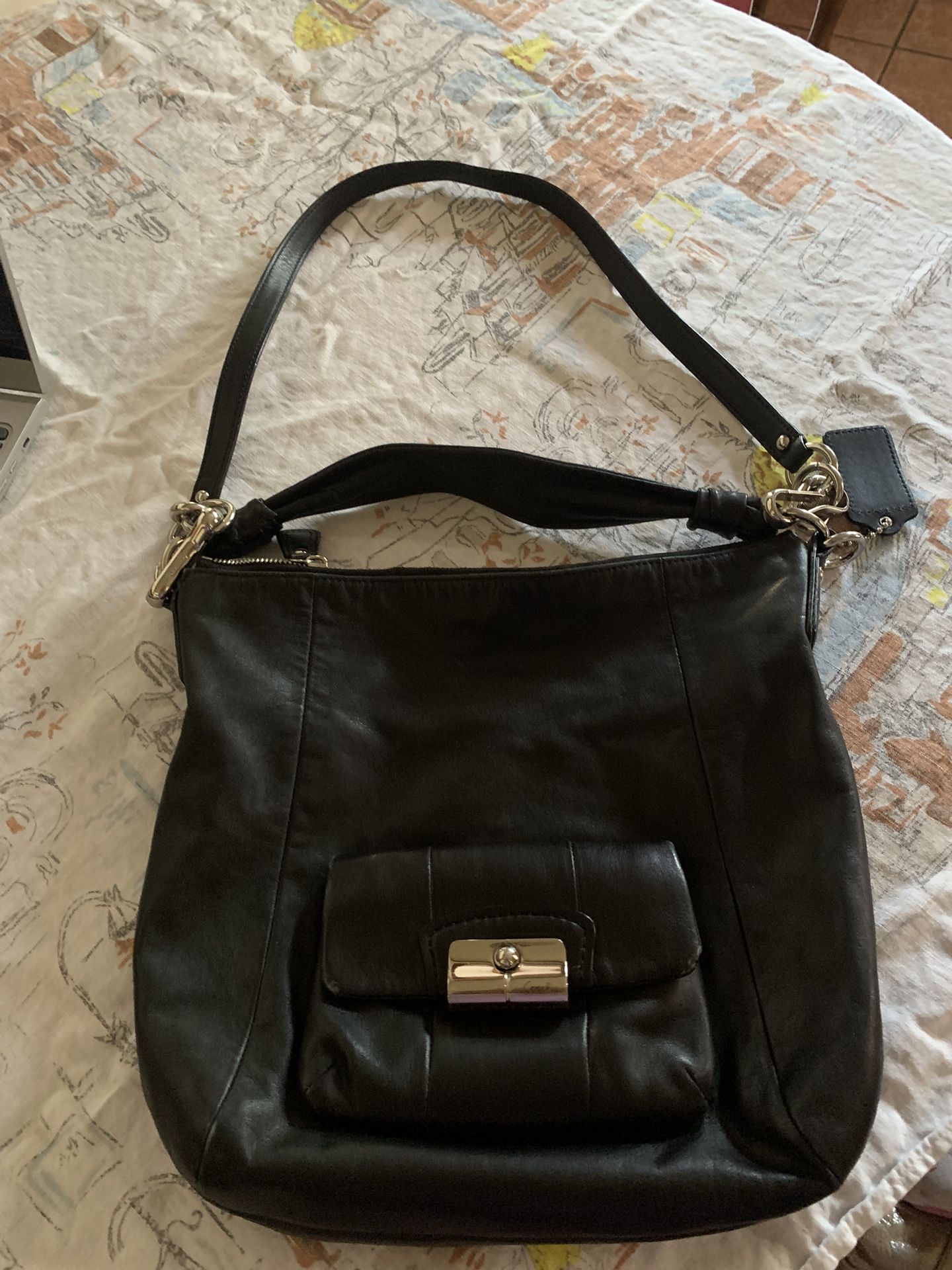Coach Black Vintage Black Leather Purse