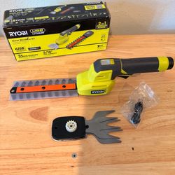 Ryobi USB Lithium Shear Shrubber Kit with 2.0 Ah USB Lithium Battery and Charging Cable