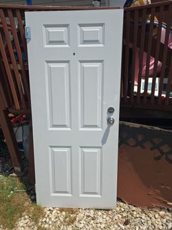 Front door for a trailer.
Thirty three by seventy four and a half