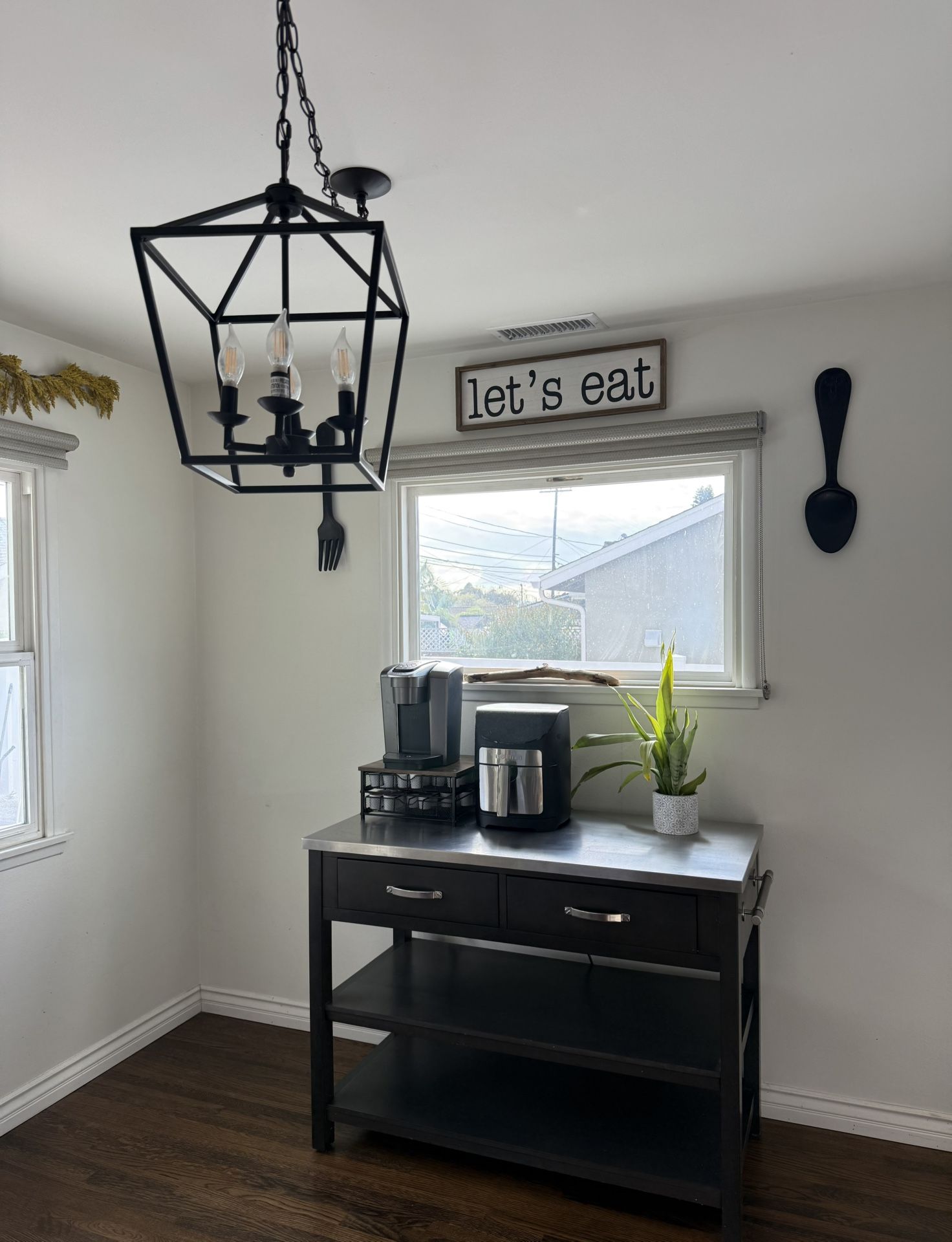 Espresso Brown wood Kitchen Island