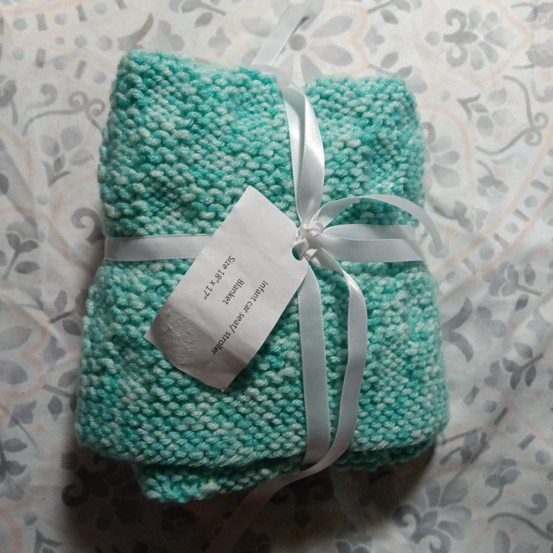 Minty Green Baby Car Seat Blanket 