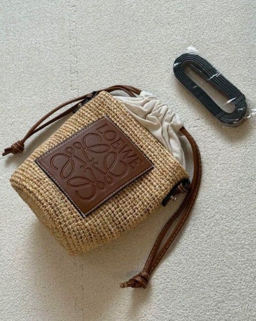 Loewe Raffia Basket Bag Shoulder Bag