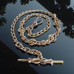 Antique Fancy T-Bar Watch Chain