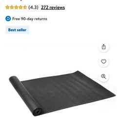 Athletic Works PVC Yoga Mat 3mm Dark Grey
