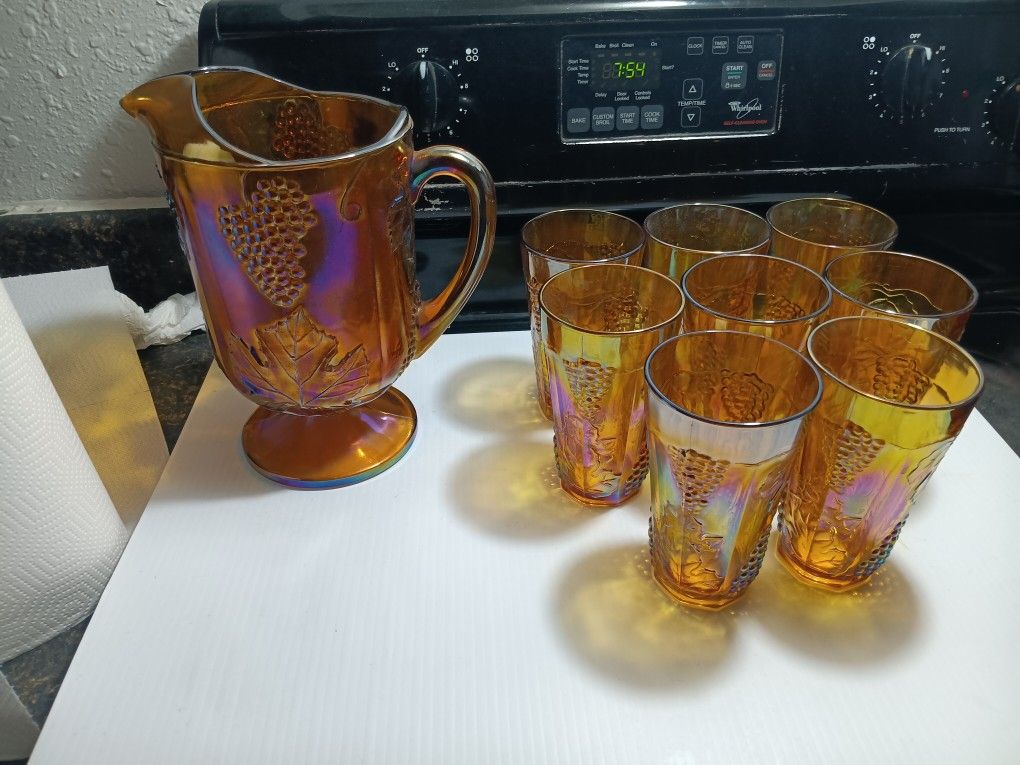 Vintage Indiana Glass Harvest Grape Carnival Glass