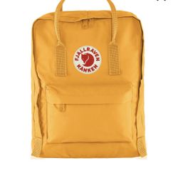 Fjallraven Kanken yellow backpack