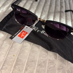 Stylish Black & Gold Classic Sunglasses with Case