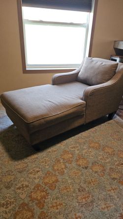 Elegant Camel Tan Upholstered Chaise Lounge – 2 Available! $75 each or 2 for $100