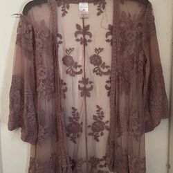 NO BOUNDARIES Women Laced  Kimono Cardigan