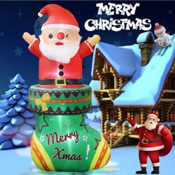New in box Christmas Inflatables Outdoor Decorations - 6FT Santa Inflatables Outdoor Decorations, Christmas Blow Up Yard Decorations, Inflatable C