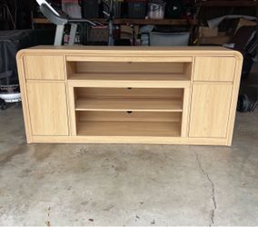 Modern TV Stand for 80 Inch TVs, 32"Tall Entertainment Center w/Storage Cabinet