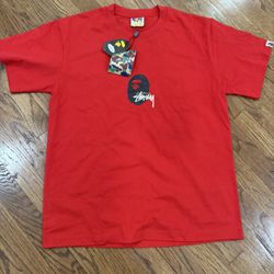 bape x stussy t shirt