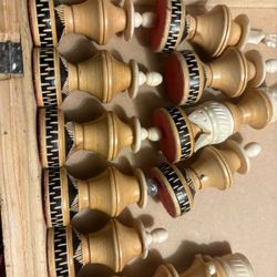 Chess ♟️ Handmade Big Size Pieces Wood N Bone 