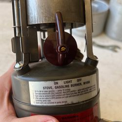 U.S SMP 1987 STOVE, GASOLINE BURNER M1950 PORTABLE GAS STOVE