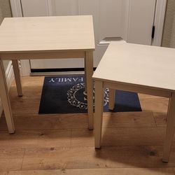 Wooden end tables