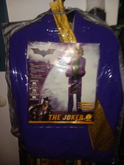 The Joker costume brand new never been taken out of the bag the whole suit pants and all that you haven't posted for like 239 dollars