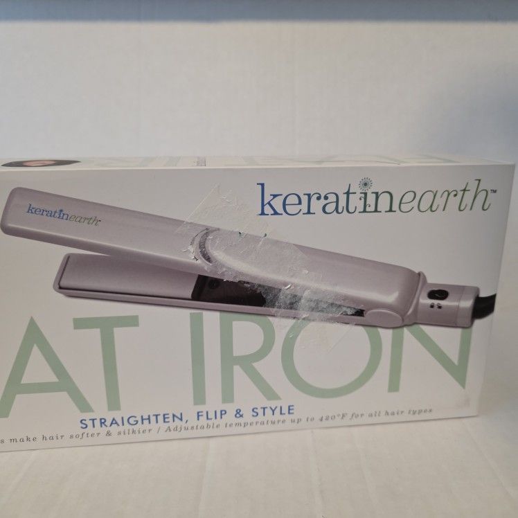 InStyler Keratin Earth Flat Iron, White, Ceramic Plates NIB